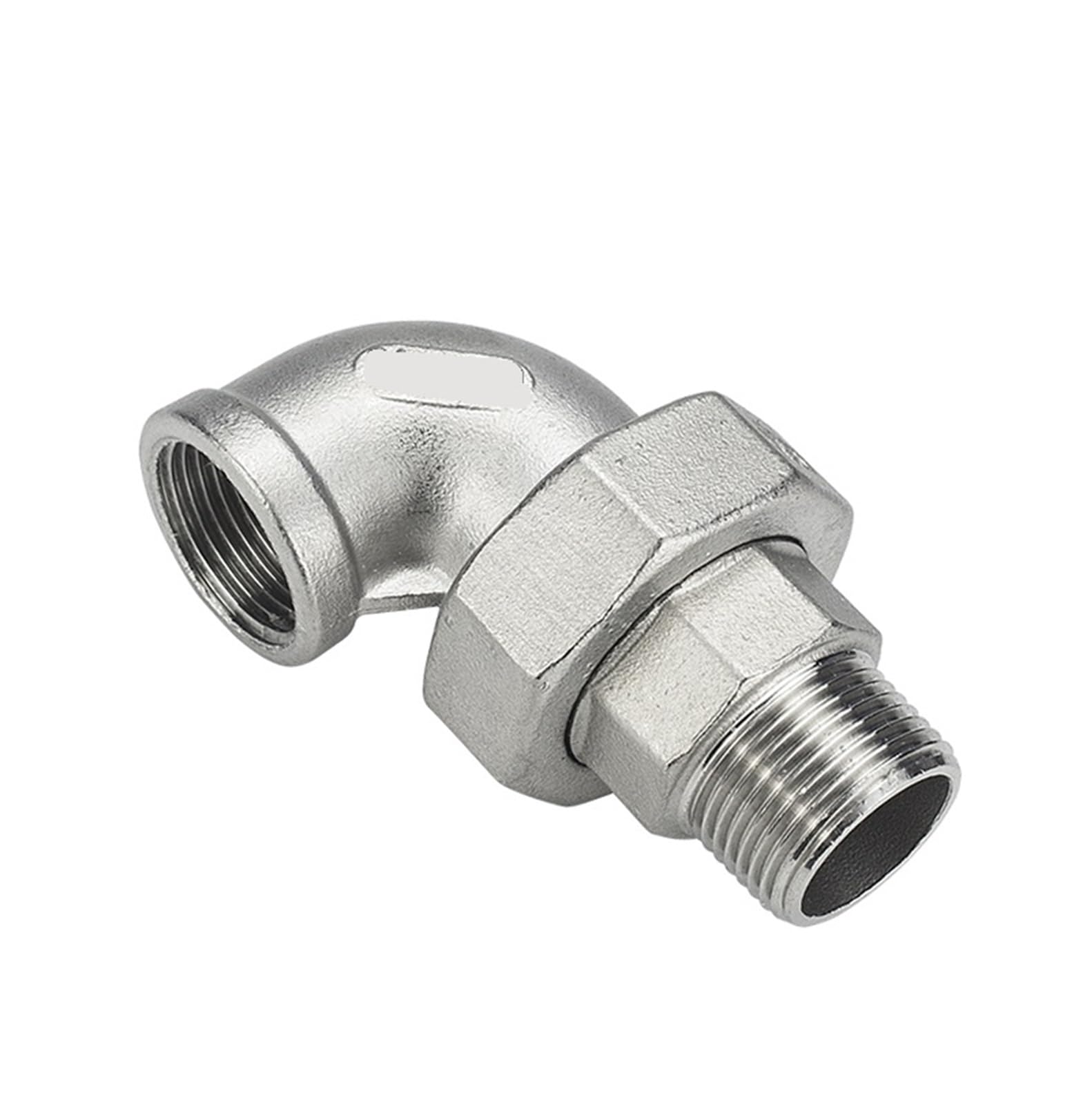 Raccord fileté coudé inox 304 raccordement tuyau eau G3 mâle femelle