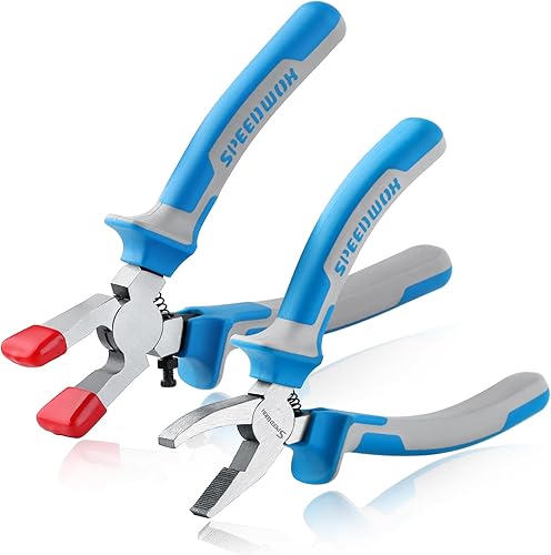 Miniatura 16 de SPEEDWOX Alicates Grozer Breaker de 6 pulgadas - Alicates profesionales para romper y reventar para trabajos de vidrieras