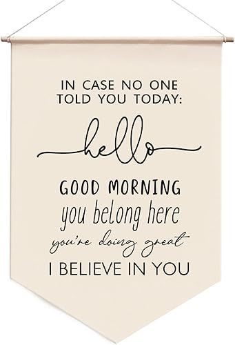Letrero colgante en caso de que nadie te dijo hoy, decoración de pared para habitación de niños, aula, sala de juegos, decoración de pared bohemia