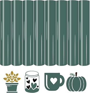 HTVSTD Sage Green Boho HTV Heat Transfer Vinyl 8pcs 12×10in Iron on Vinyl | Vivid Color,Dark Boho,Wash No Fade,Easy Cut & Weed,Multi-Fabric Fit,Iron/Heat Press for T-Shirt DIY