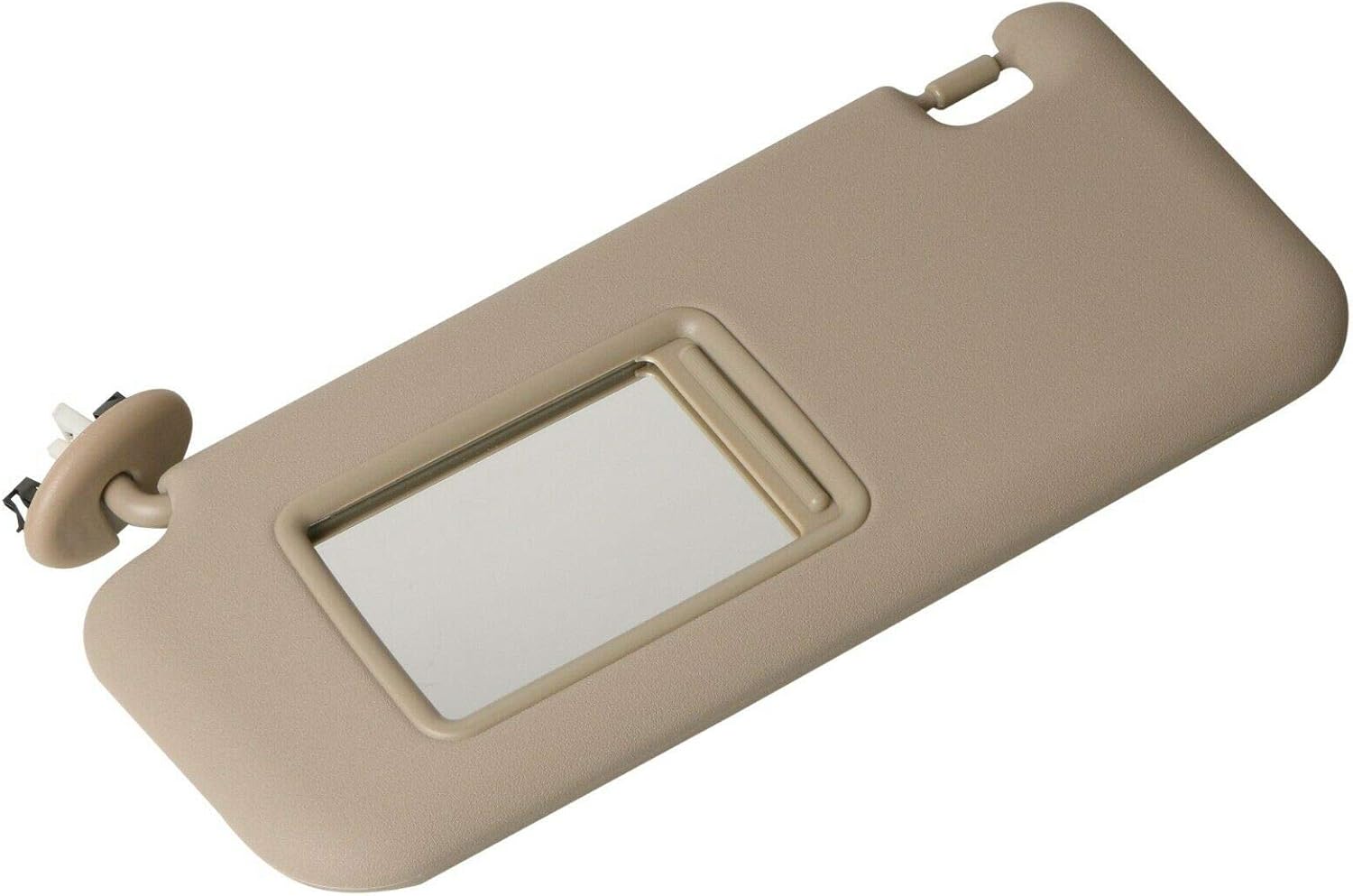 MOSTPLUS Left Driver Side Sun Visor Compatible with Toyota RAV4 2006-2012 Beige Sunshade with Mirror Repalces#74320-42501-A1