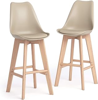 MOBILI FIVER, Hocker Greta im nordischen Stil, 2er-Set, Beige