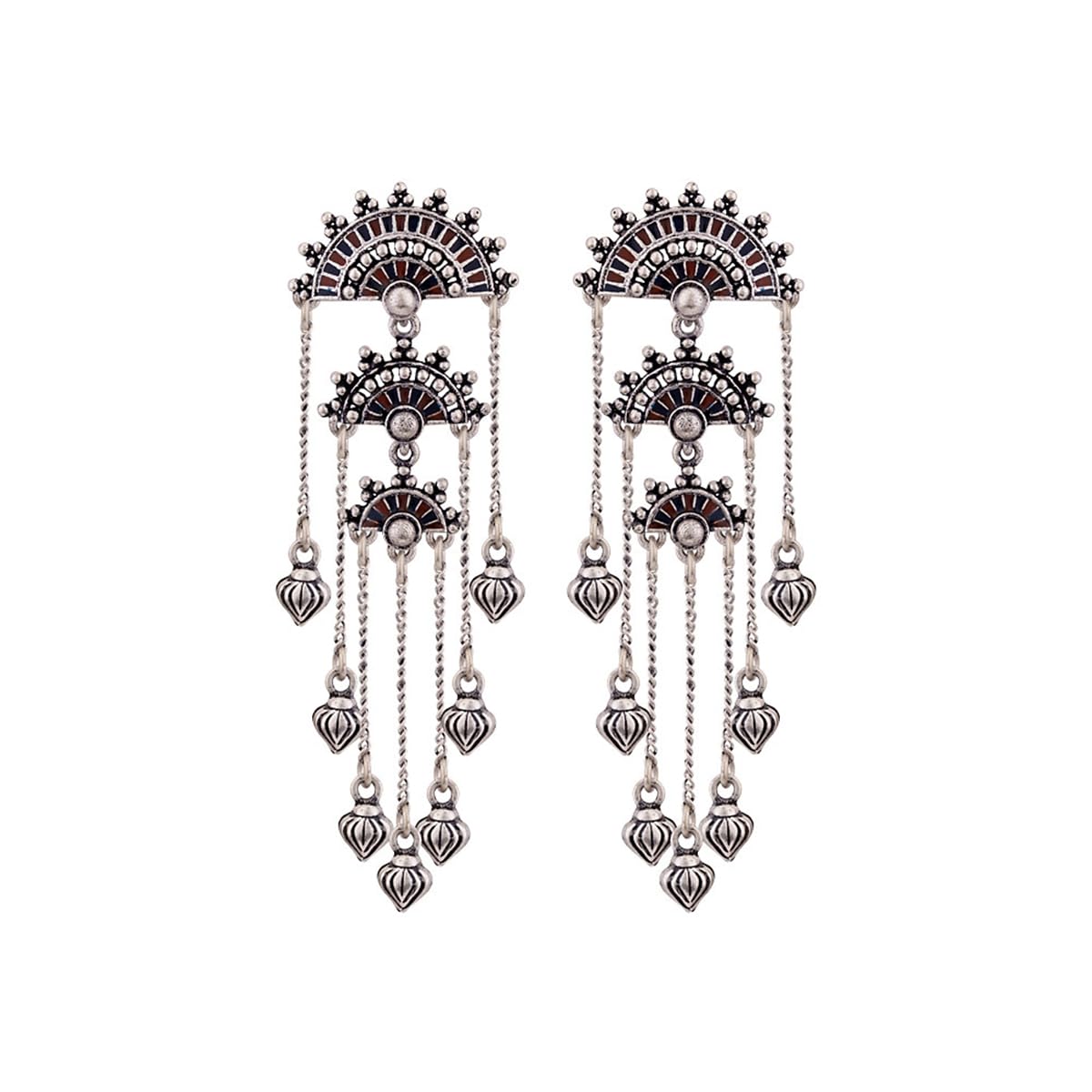 See full amazon price history chart for Voylla Oxidised Silver Plating Brass Mandala Design Tassels Dangler Earrings for Women and Girls Voylla Oxidised Silver Plating Brass Mandala Design Tassels Dangler Earrings for Women and Girls (B07NCY4WKG) Amazon Price History, Amazon Price Tracker