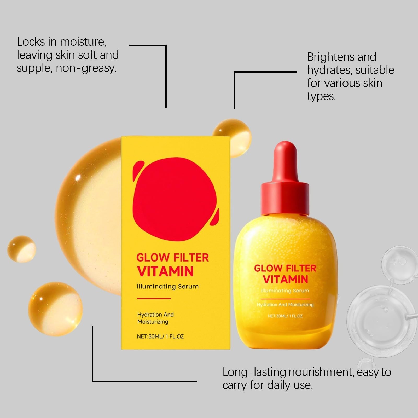 Siero di vitamina C per il viso, viso Collagen Booster Serum