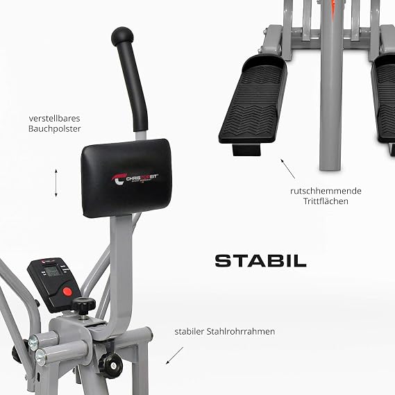 Christopeit Crosstrainer Walker klappbar Ellipsentrainer für Zuhause bis 100kg LCD-Computer Platzsparend Kompakt leise Gelenkschonend