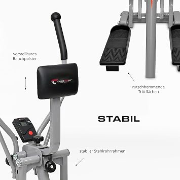 Christopeit Crosstrainer Walker klappbar Ellipsentrainer für Zuhause bis 100kg LCD-Computer Platzsparend Kompakt leise Gelenkschonend