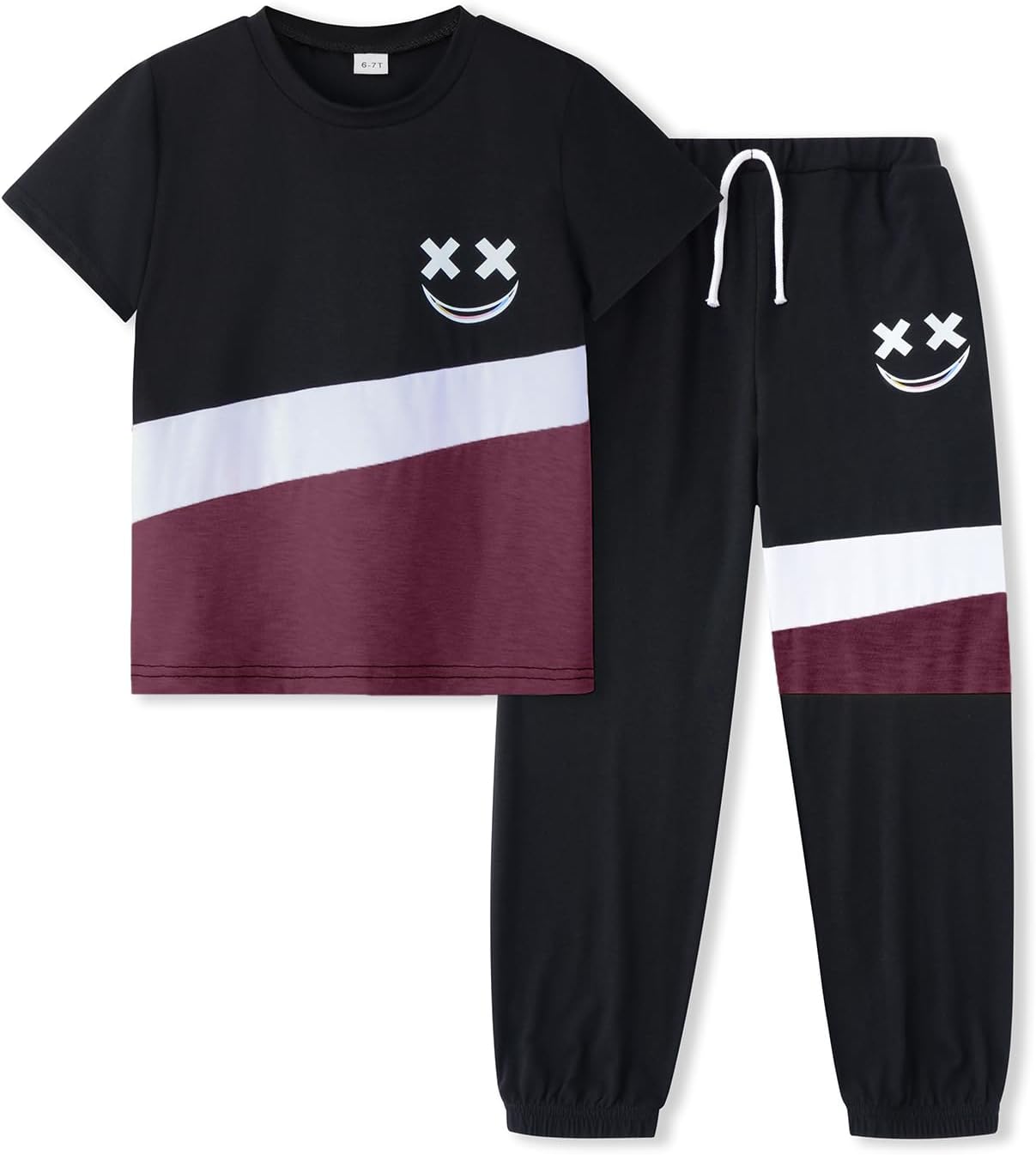 Size 5-13 Years Boys Summer/Spring Outfits Set Short Sleeve T-Shirt & Pants Kids Boys Fall Fashion Clothes Sets