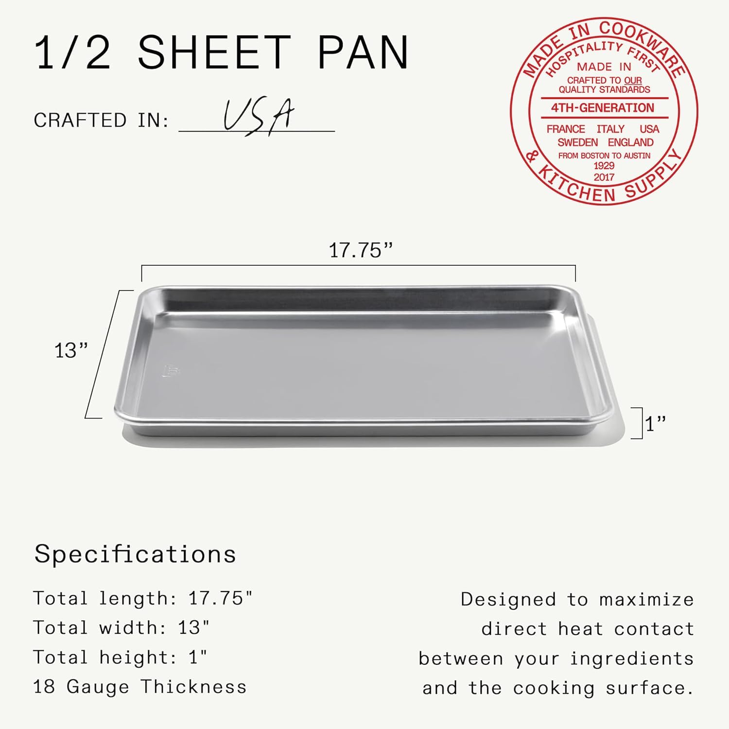 Made In Cookware | Sheet Pan | Commercial Grade Aluminum | Professional Bakeware