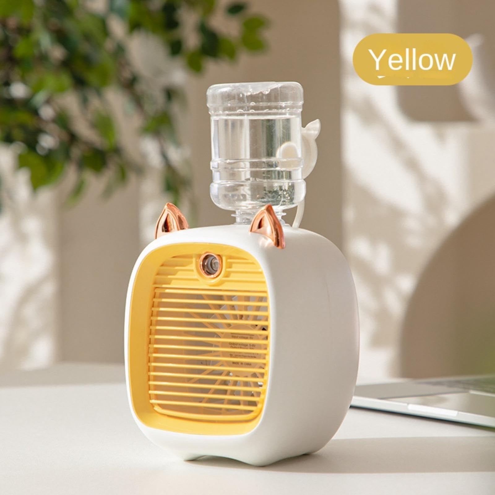MBETA Ventilateur de refroidissement à eau Mini ventilateur USB Ventilateur de bureau Turbo LED Spray humidificateur d'air refroidisseur d'air