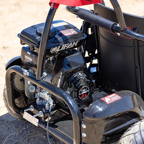 Miniatura 6 de 79cc 4-Stroke Gas Go Kart, 2.5HP todoterreno GoKart aprobado por EPA con marco tubular de acero, cinturón de seguridad, neumáticos todo terreno