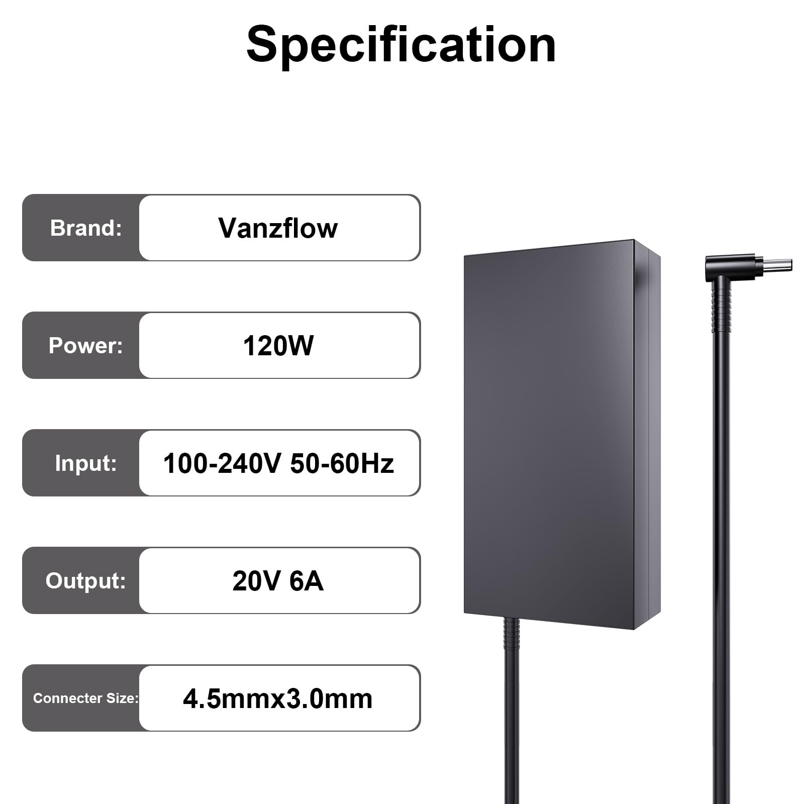 120W Caricatore Compatibile con MSI GV15 GF63 GV15-Thin-11SC Thin 15 A15 B13V B13U B12V B12U B7U GF63 Thin 10 11 12Th Intel Core MS-16R8 MS-16R7 MS-16R6 MS-16R5 A17-120P2A ADP-120VH D alimentatore