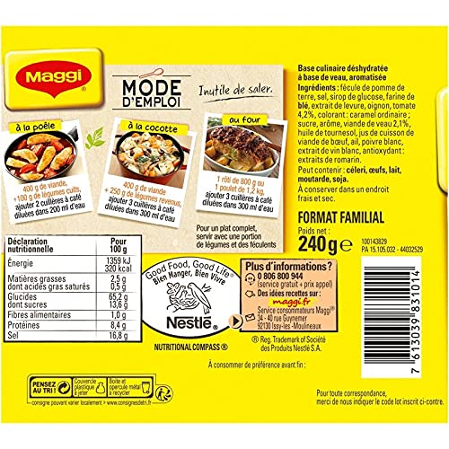 NESTLE MAGGI - Fond De Veau 240G - Lot De 3 - Offre Special
