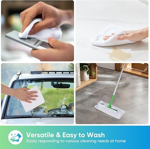 Miniatura 5 de HOMEXCEL Paños de limpieza de microfibra, paquete de 24 toallas de limpieza para cocina, sin pelusas, sin arañazos, altamente absorbentes y