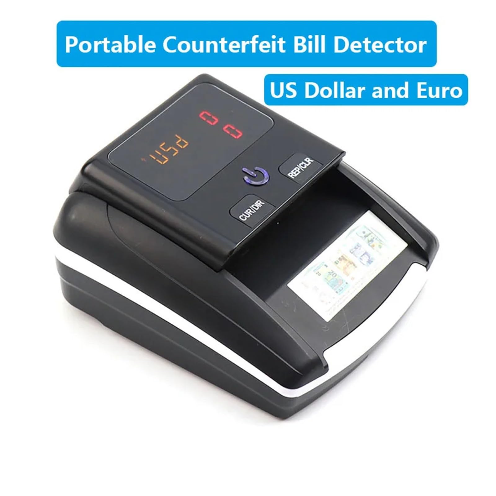 Compteur de Billets, Compteur d'argent détecteur de faux billets automatique Dollar américain