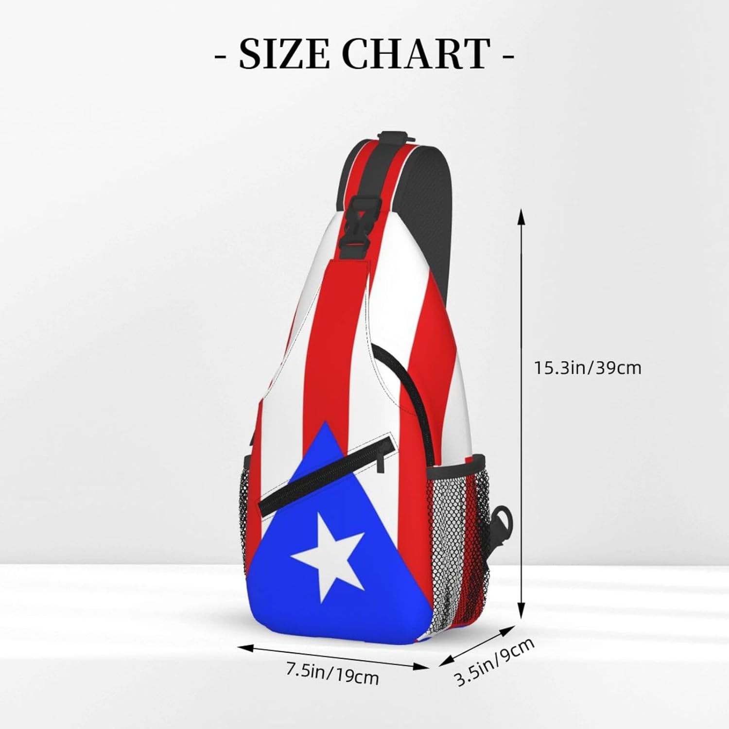 Puerto Rico Flag Sling Bag For Women Men Puerto Rican Patriotic Crossbody Backpack Chest Daypack Adjustable Shoulder Bag For Hiking Travel - Image 3