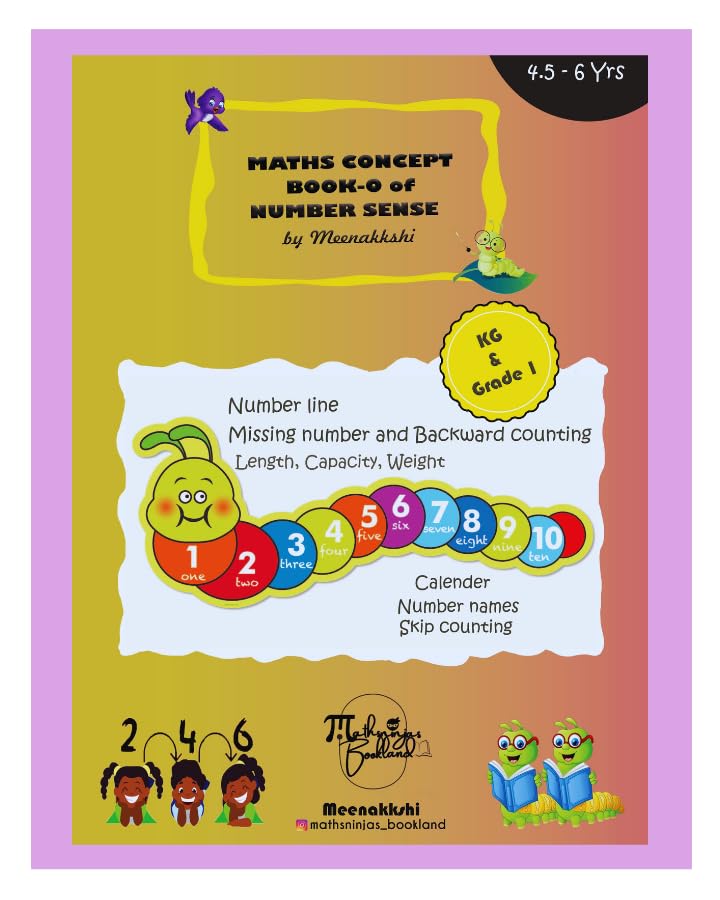 UKG Mental Math Practice Worksheets of Number Sense for 4-5 years kids with initial addition and subtraction by Mathsninjas Bookland Paperback – 1 January 2022