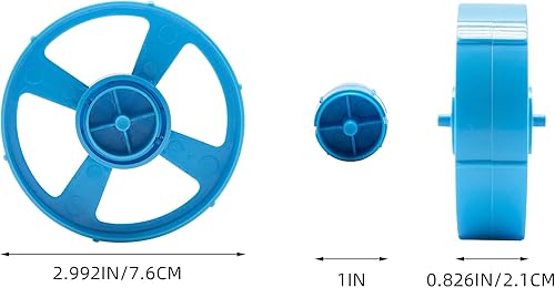 Miniatura 3 de Dispensador de cinta adhesiva para escritorio, soporte de rollo adhesivo (se adapta a núcleos de 1" y 3") con base ponderada antideslizante azul
