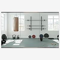 Honyee Frameless Home Gym Mirror 48x24 3PCS Wall Mounted Tempered Glass Workout Mirror for Yoga Dance Room