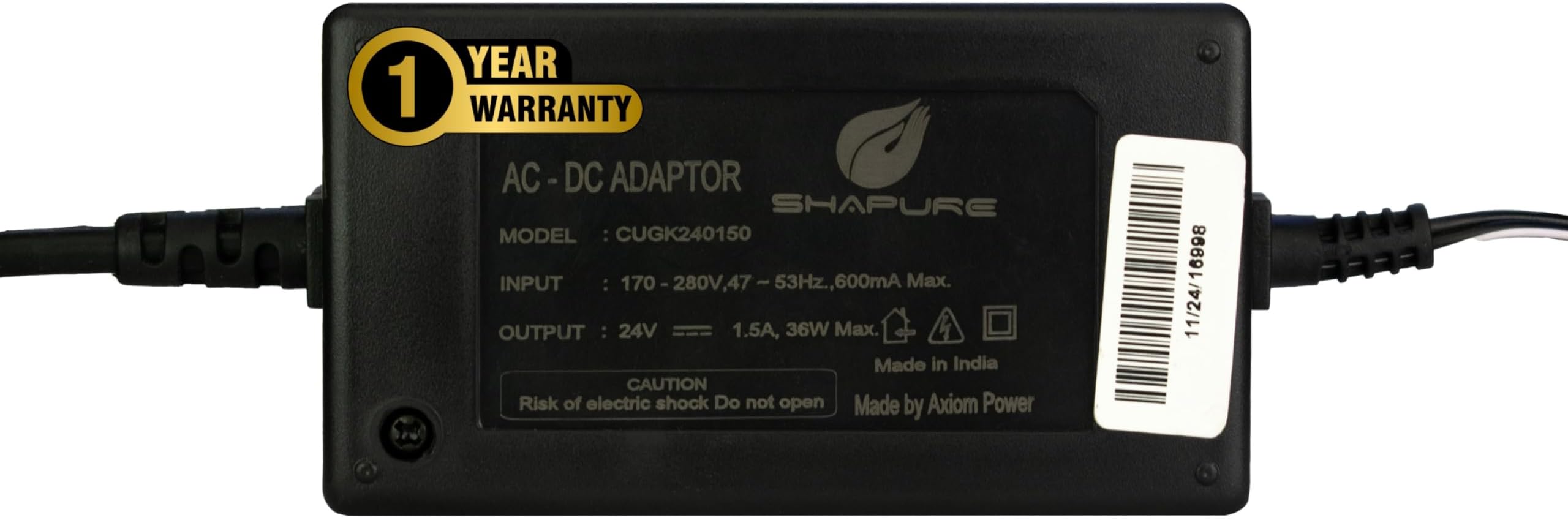 Shapure Smps 24v 2.5a Adapter Suitable for Kent, Eureka, Aqua, Livpure and All Types Ro Water Purifier (1 Year Warranty)