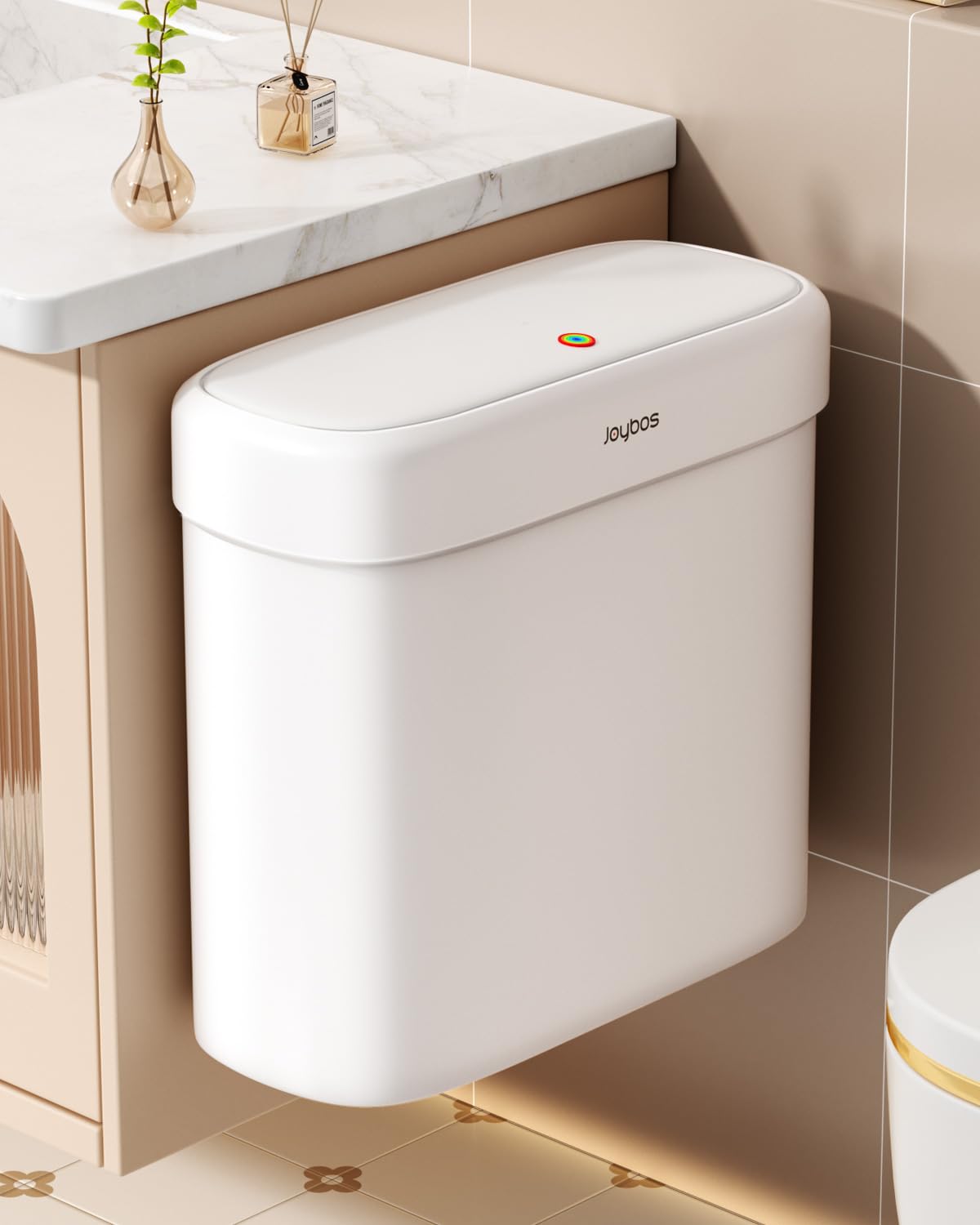 Poubelle De Salle De Bain Avec Couvercle, Poubelle Mince, Petite