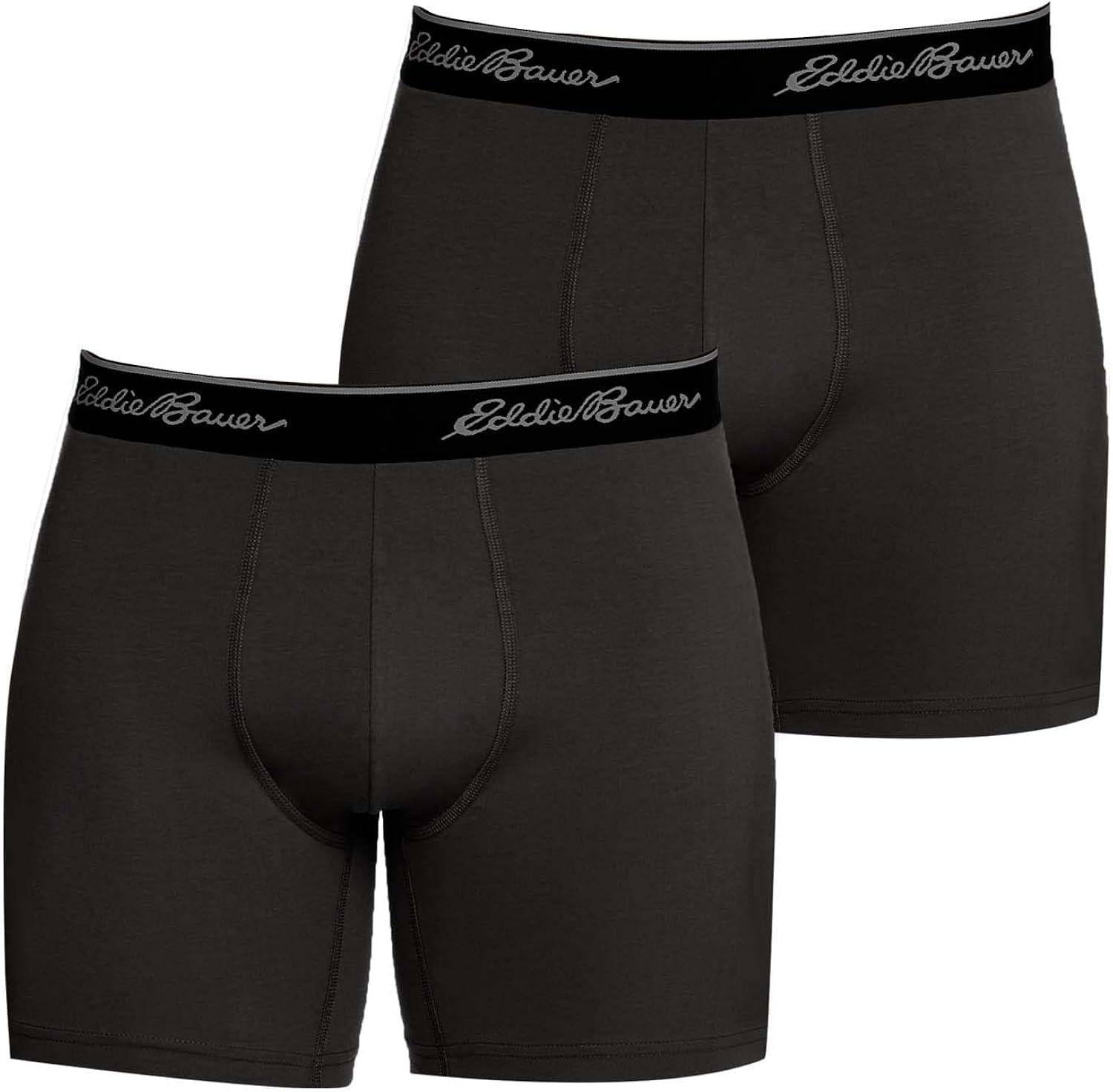 Eddie Bauer Men's Standard 6" Boxer Briefs Underwear (2 Pack) Airknit