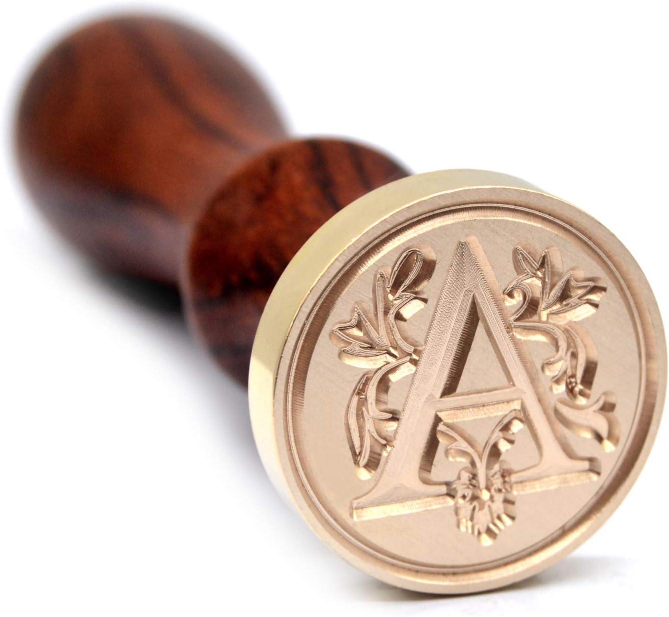 Medieval Traditional Initial Alphabet Wax Seal Stamp, Brass Head Wooden Handle, for Thanksgiving Card/Envelope/Gift Wrap/Wedding Engagement Party Invitation - Letter A