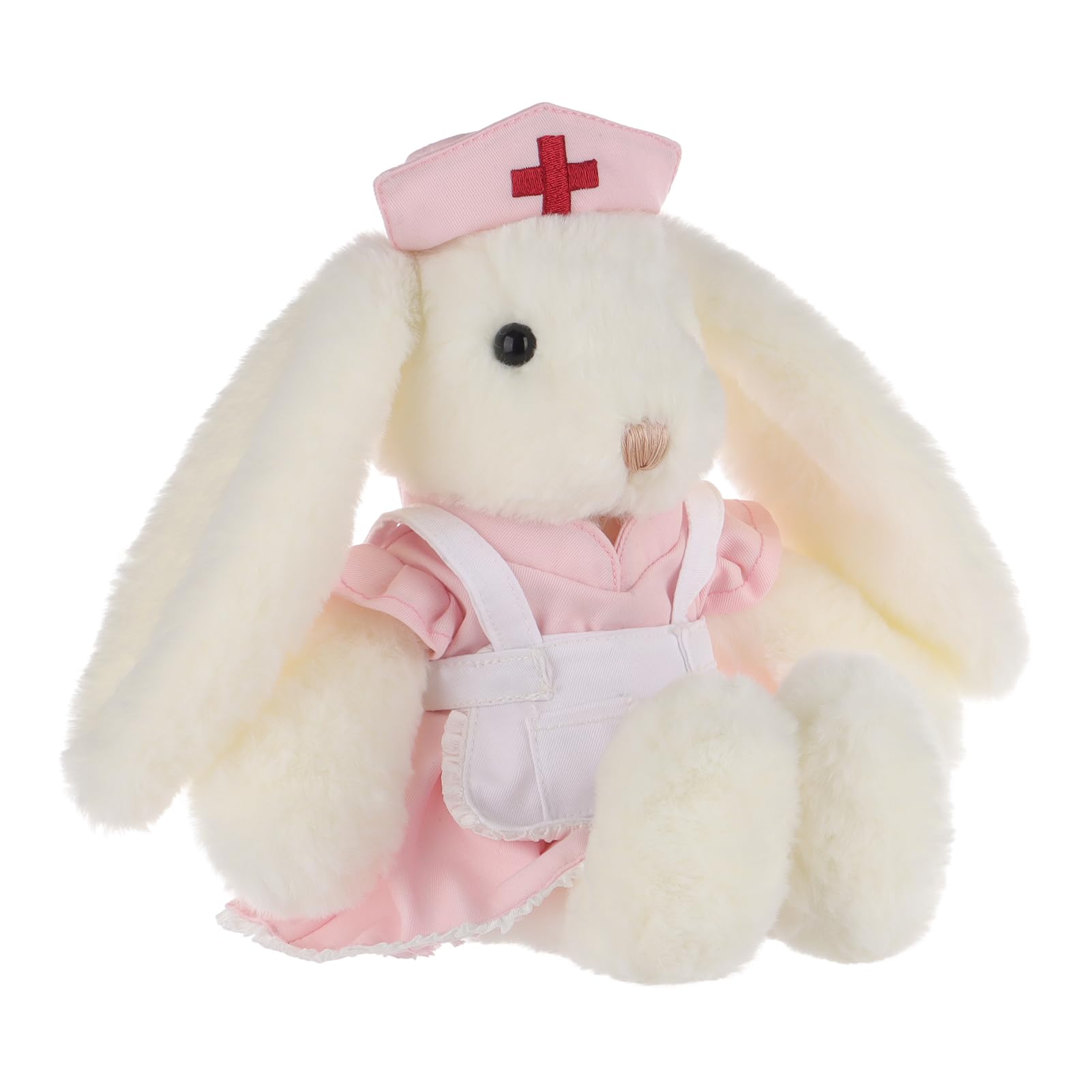 Apricot Lamb Peluche di coniglio sorella per bambini, morbido e carino, per bambine e ragazzi, coniglio soffice, sorella, rosa, 21 cm