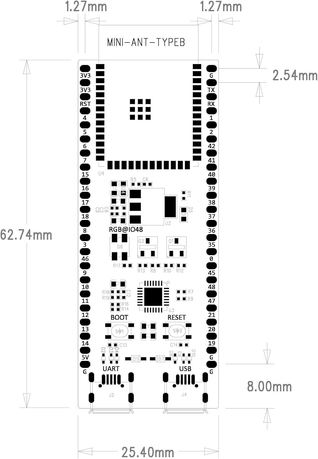 2PCS ESP32-S3-DevKitC-1-N16R8 ESP32 S3 Development Board ESP32-S3-WROOM-1 Module Wi-Fi+BT 16MB Flash 8MB PSRAM Type C Connector for Arduino ESP