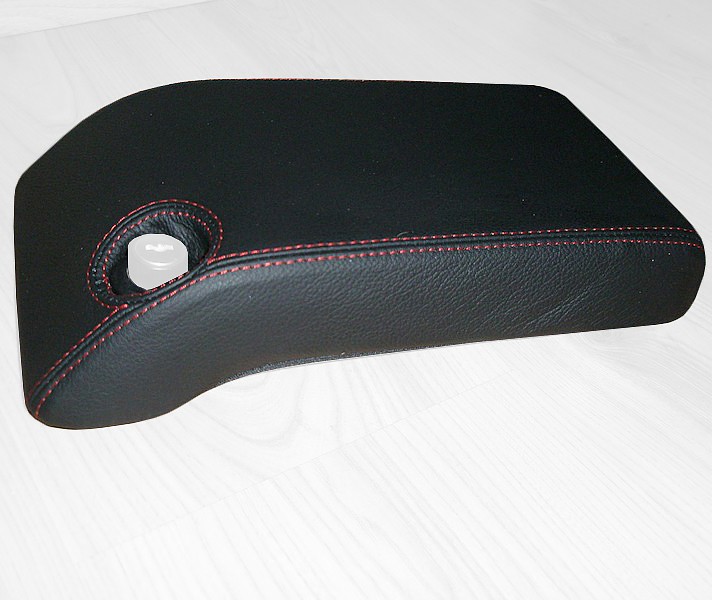 RedlineGoods armrest Cover - Type 3 Compatible with Jeep Wrangler TJ 1997-06. Tailor Made - not Universal. Genuine top-Grade Italian Black Leather with Tan Thread