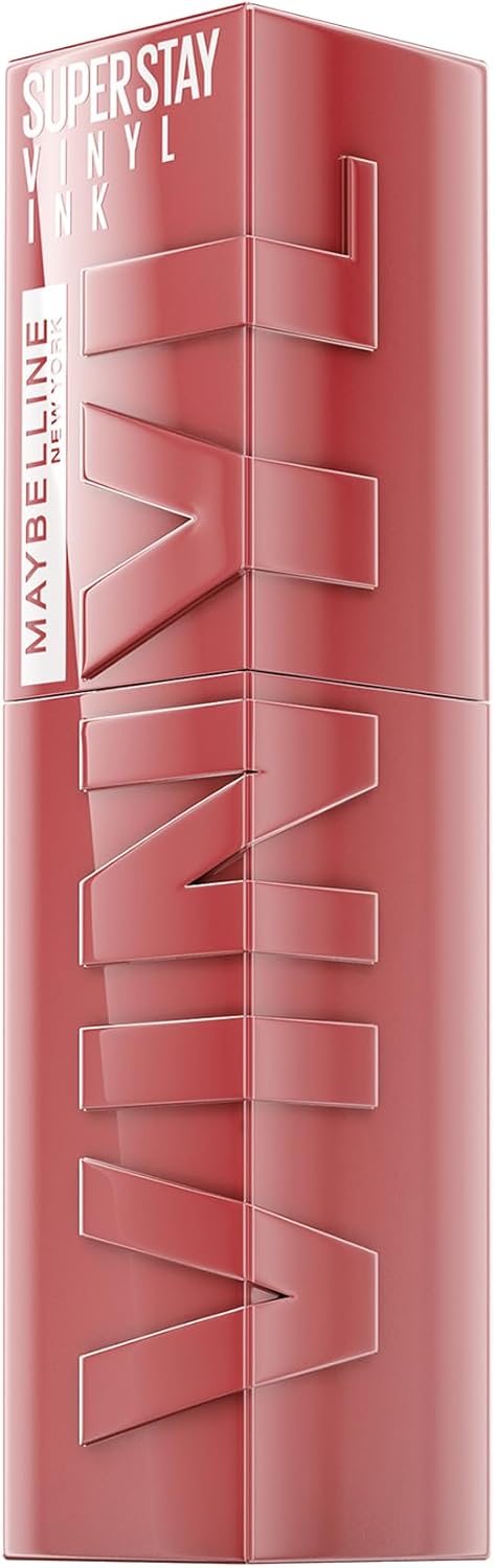 Maybelline New York Lip Colour, Smudge-free, Long Lasting up to 16h, Liquid Lipstick, Shine Finish, SuperStay Vinyl Ink, 10 Lippy