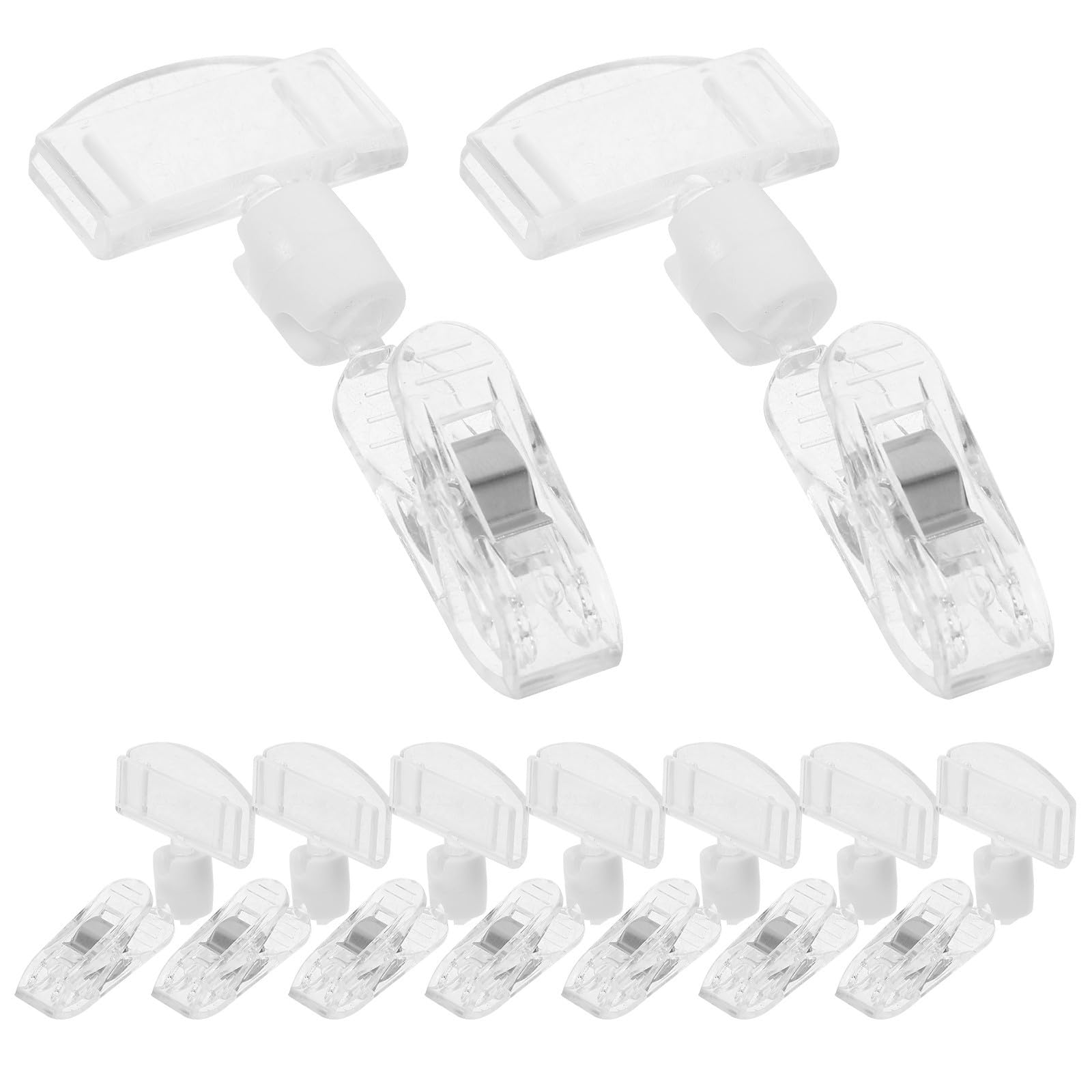 Tofficu 120piezas Clips De Exhibición De Etiquetas Giratorias Para Mercancías Soporte Transparente Para Carteles y Para Tiendas y Supermercados
