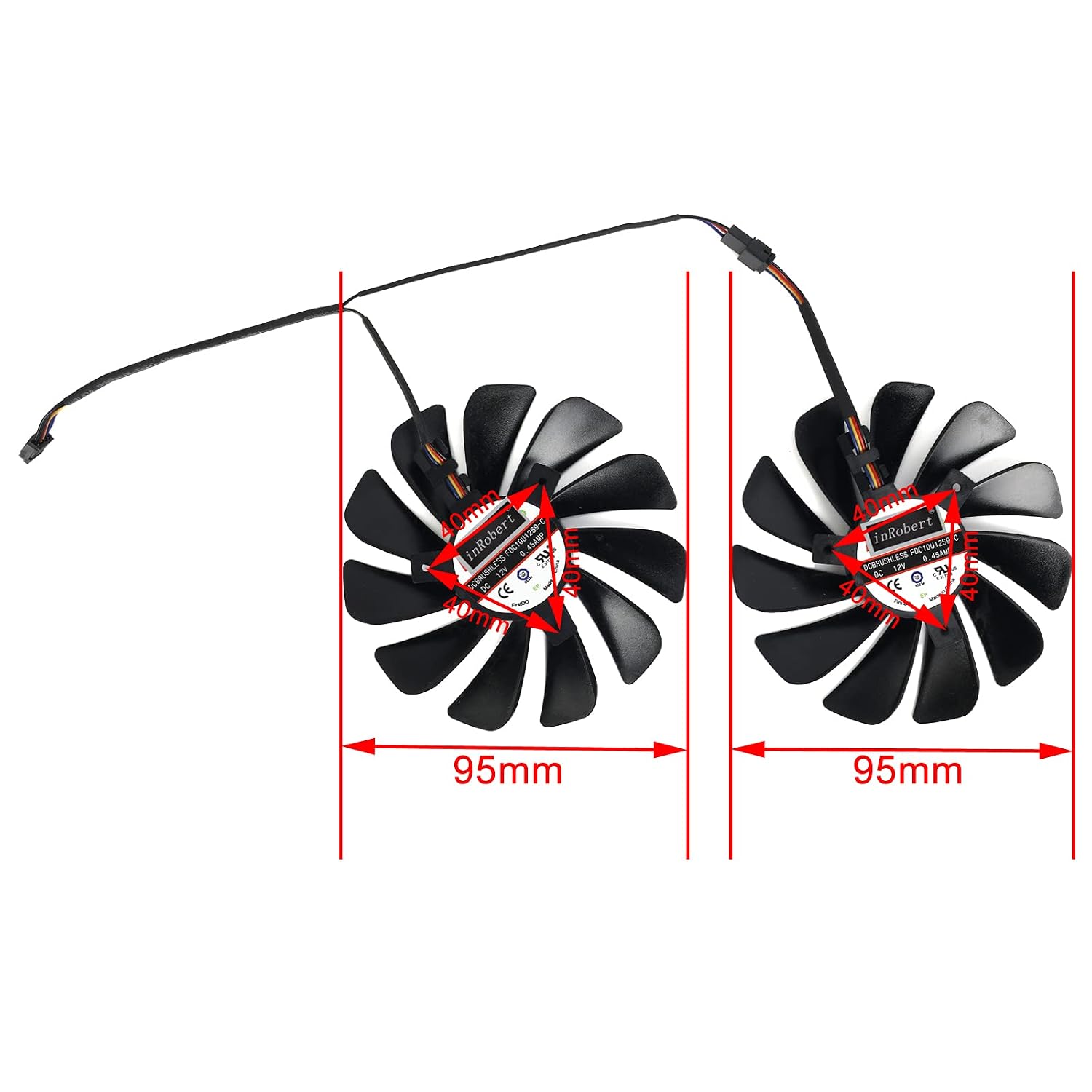 GPU cooler cooling replacement Fan For XFX RX 5700 XT Thicc II