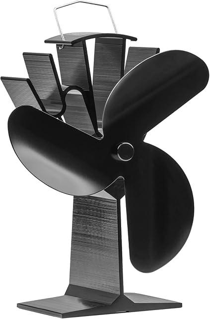 Stove Fan Wood Burner Fireplace Fan Heat Powered Log Burner Fan 3 Blade Eco Friendly Heat Circulation for Wood Log Burner Fireplace Efficient Silent