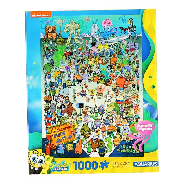 AQUARIUS SpongeBob SquarePants Puzzle (1000 Piece Jigsaw Puzzle) - Officially Licensed SpongeBob Merchandise & Collectibles-Glare Free -Precision Fit -Virtually No Puzzle Dust-20x28 Inches, Multicolor by AQUARIUS - Image 7