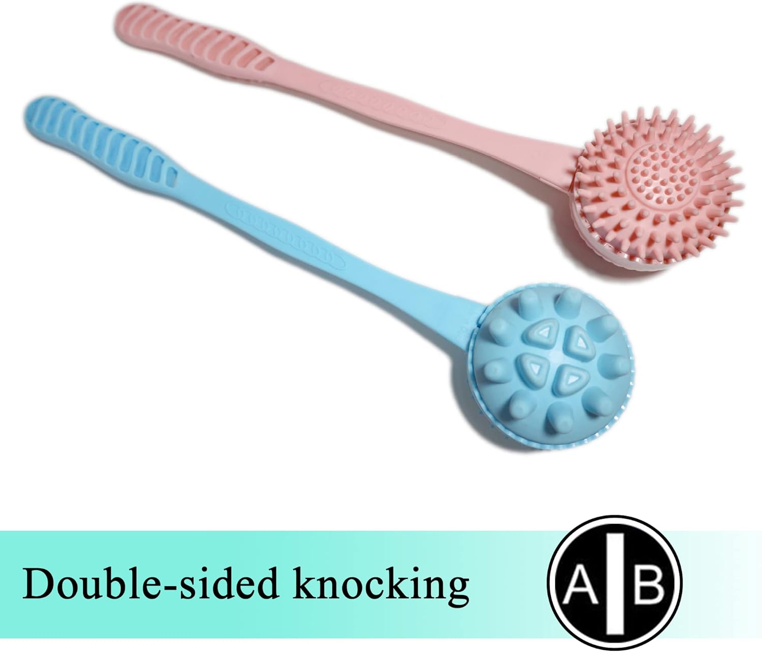 HPWFHPLF Manual Back Massagers, 2 Pack Massage Hammer for Shoulder Soreness Relief, 15 Inch Long Handheld Plastic Hammer for Whole Body Legs Arms Back in Home Office (Blue+Pink) : Health & Household
