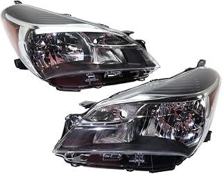 For Toyota Yaris Hatchback 2015-2016 Headlight Assembly Unit CE.L.LE Model Pair Driver and Passenger Side TO2502226 + TO2503226