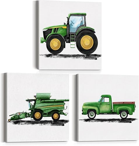 Juego de 3 lienzos artísticos de tren de vapor para cuarto de bebé, arte de pared, pinturas enmarcadas, impresiones de acuarela, locomotora de disponible en Yaxa Costa Rica