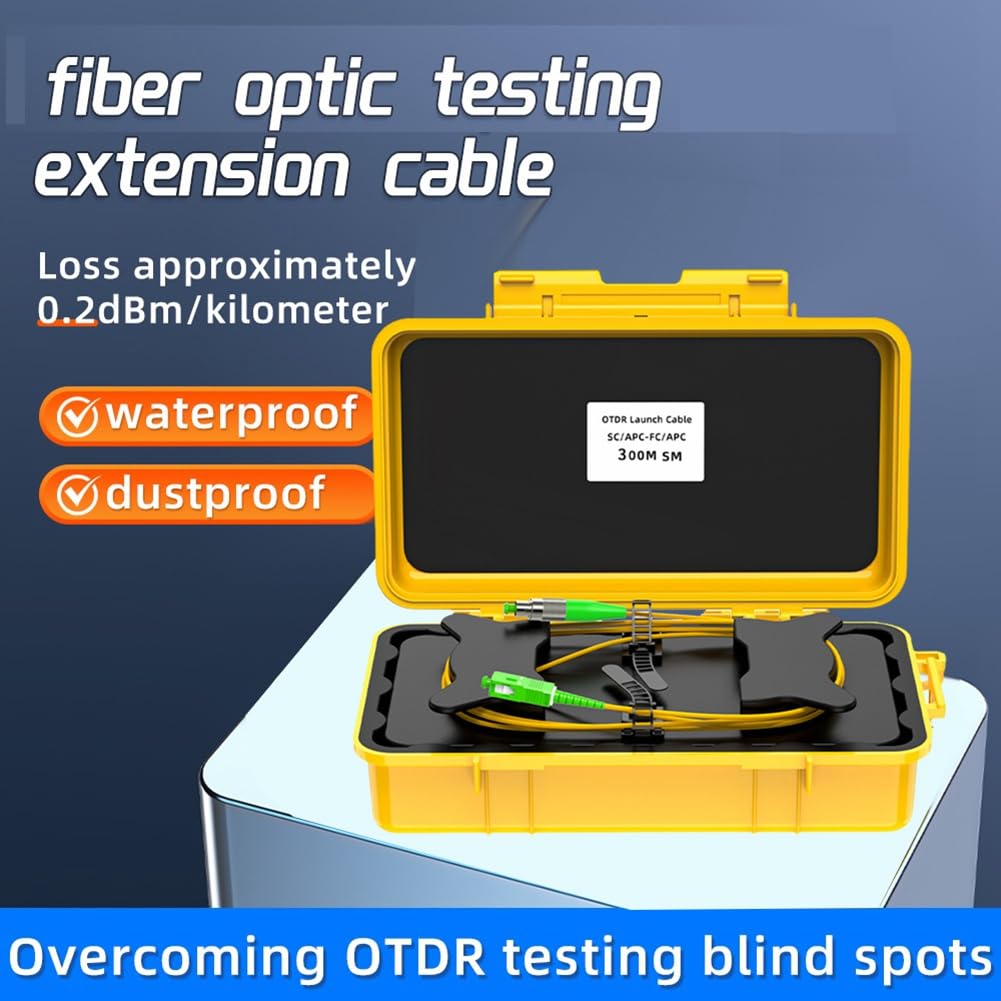 OTDR Launch Bobine de Câble Transmetteur à Anneau à Fibre Optique 300m Éliminateur de Point Mort OTDR Fiber Optic SC / -LC /