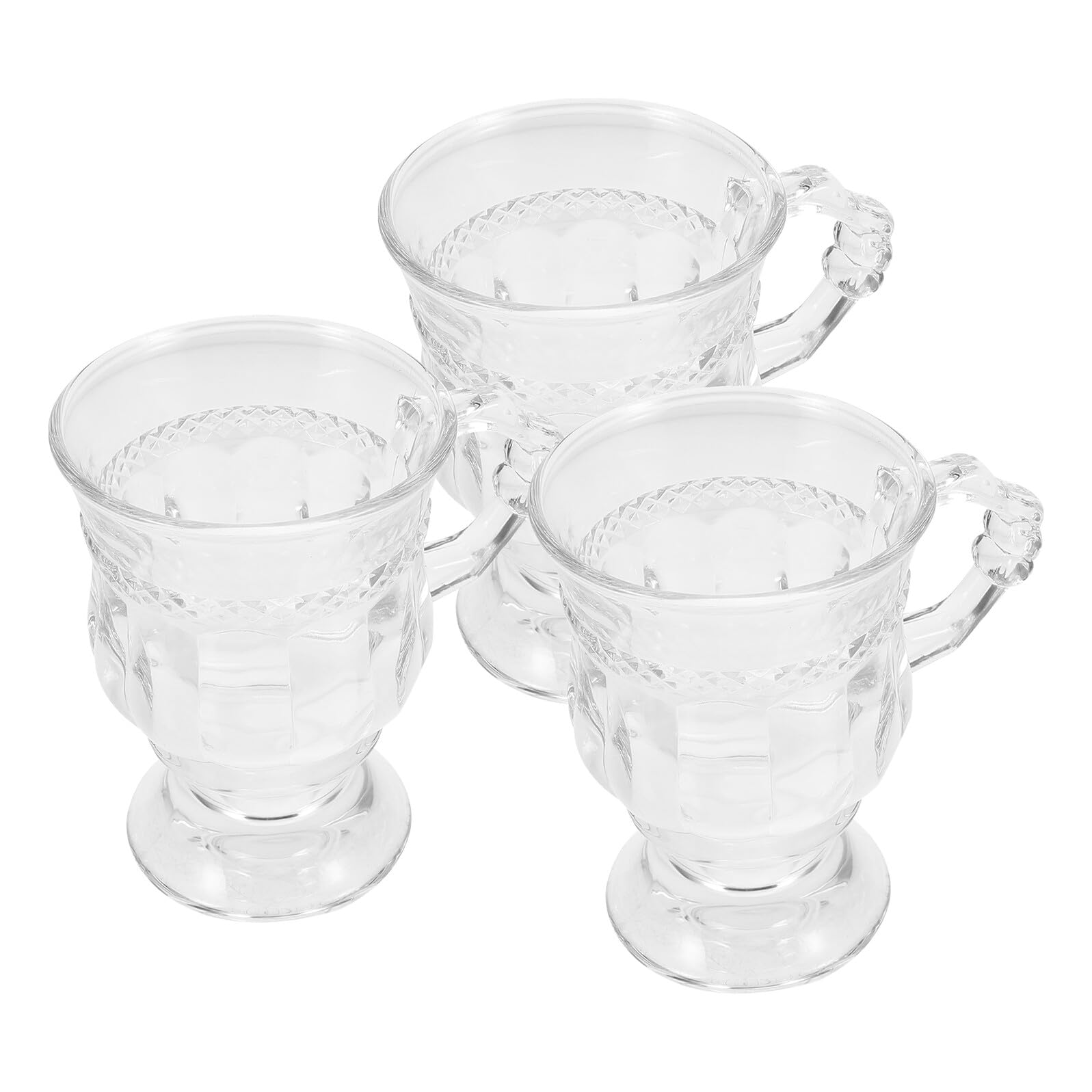Tazas de vidrio juego de 3 para té y café duraderas en el hogar