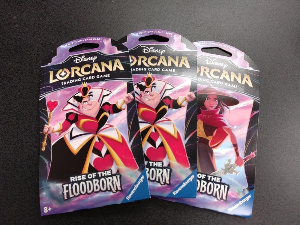 Lorcana Rise of the Floodborn juego de cartas x3 boosters