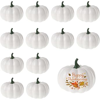 Pack of 12 Artificial Pumpkin Autumn Decoration for Halloween Pumpkin