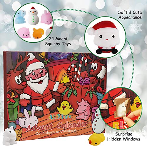 Atdawn Christmas Countdown Advent Calendar 2022 With 24 Squishy Toys #TOP1
