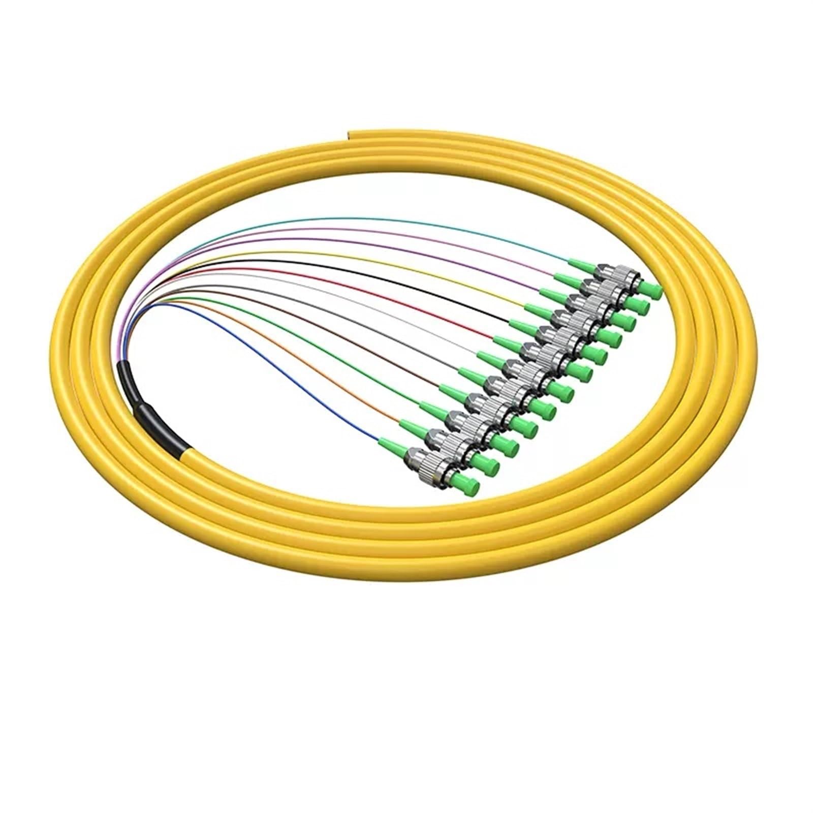 Câble de raccordement à Fibre Optique monomode multimode FC/UPC à 12 conducteurs en Queue de Cochon de Classe opérateur(FC APC)