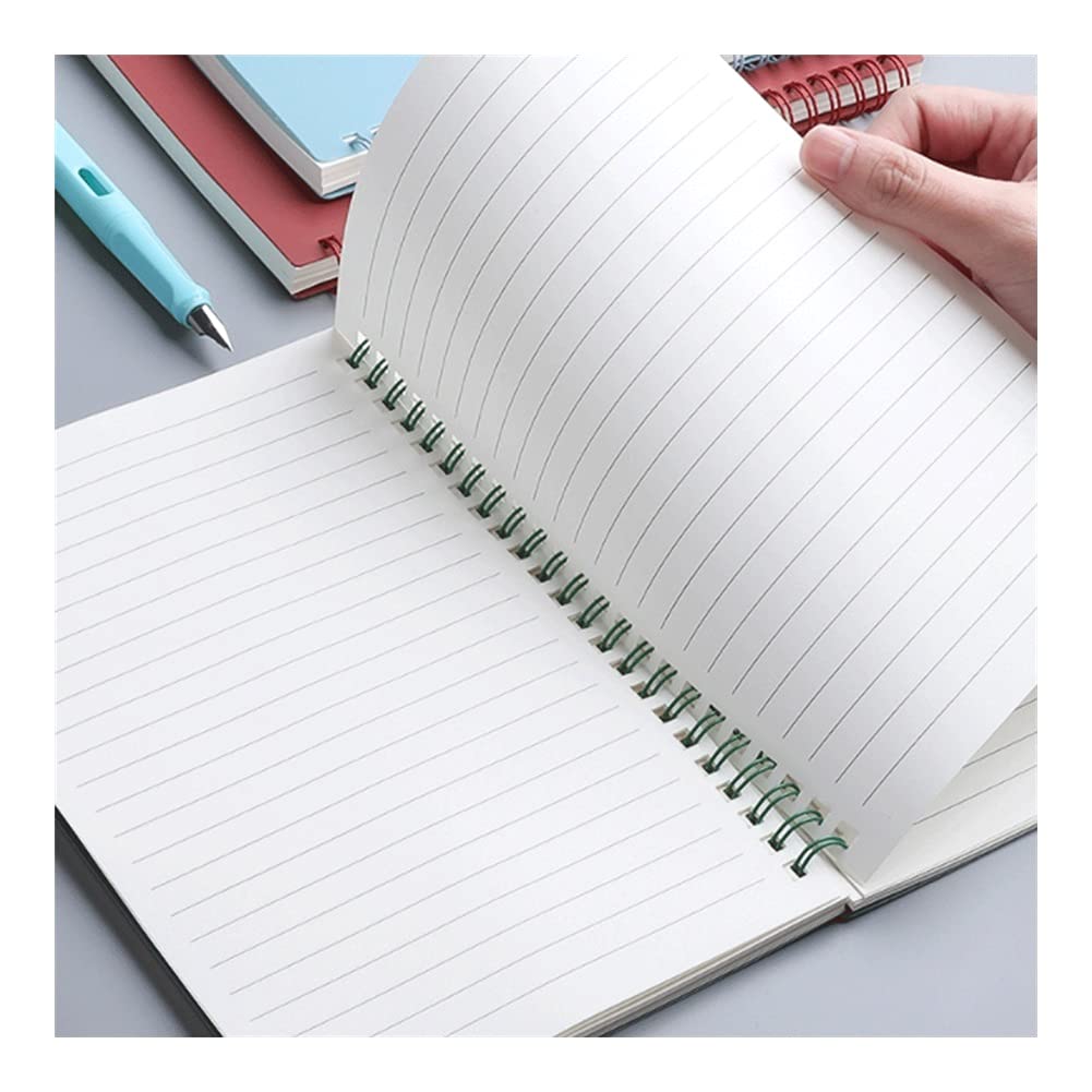 Cuadernos Cuaderno, Diario de Bobina Diario de Ancho Espesado, Cubierta Suave, 4 Paquetes, Adecuado para Hacer Planes, Oficina, útiles Escolares Oficina Escolar (Color : A, tamaño : A5)