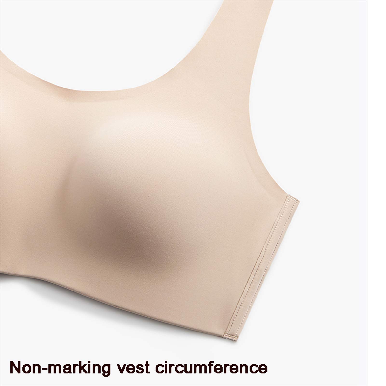 Soutien-gorge sans armatures pour femme - Confortable et invisible - Sans armatures - Soutien-gorge de sport - Couleur : chair