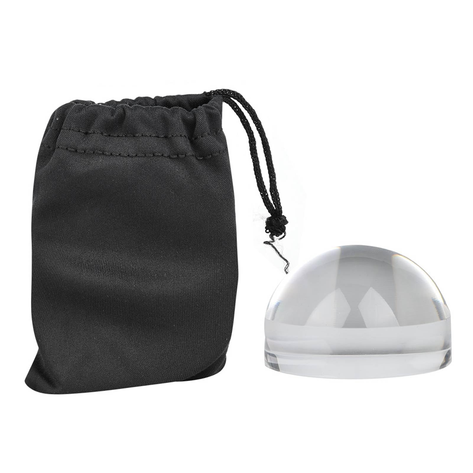 3 Inch Dome Magnifier 6X Paperweight Reading Magnifying Glass Optical Half Ball Lens Reading Aid with Polishing Pouch