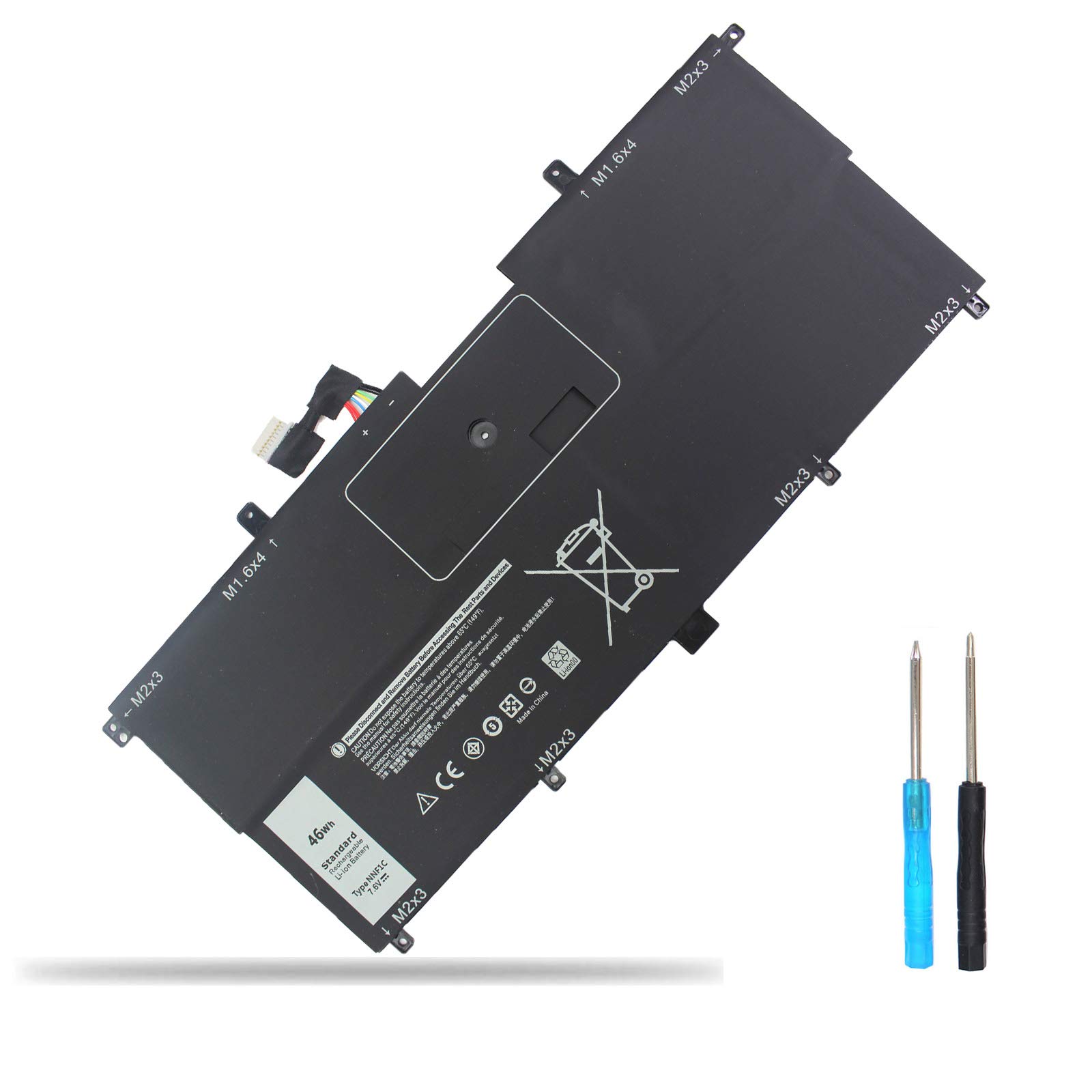 NNF1C Battery for Dell XPS 13 9365 2-in-1 2017 13-9365-D1605TS 13-9365-D1805TS 13-9365-D2805TS 13-9365-D3605TS 13-9365-D3805TS 13-9365-D4605TS Series HMPFH P71G 0NNF1C 0HMPFH NP0V3 P71G001