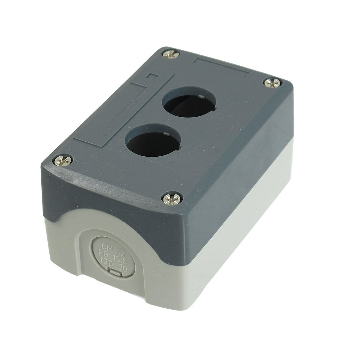 uxcell Gray Plastic 22mm Dia 2-Hole Push Button Switch Control Box Case-picture-18