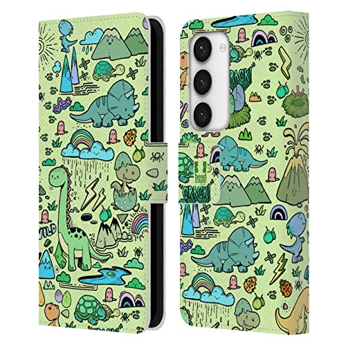 Étui portefeuille en cuir Samsung S23 5G Head Case Designs Créatures Douces