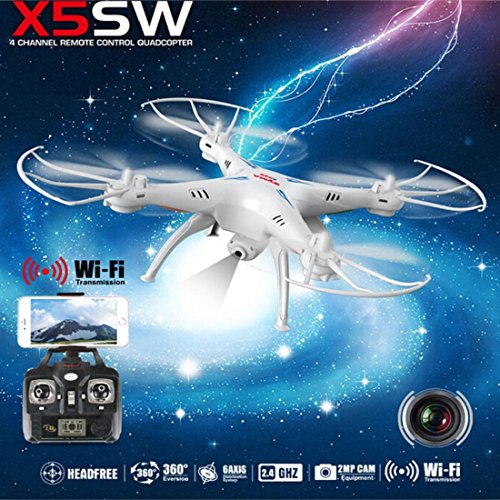 Syma X5Sw Explorers2 2.4G 4Ch 6-Axis Gyro Rc Headless Quadcopter With 2Mp Hd Wifi Camera (Fpv) White Fpv Drone #TOP4
